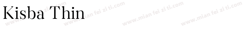 Kisba Thin字体转换